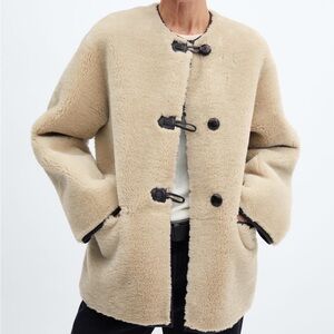 Mango Faux Shearling Coat